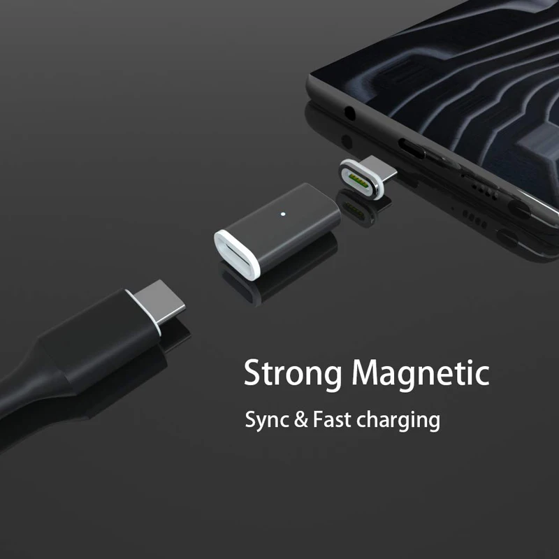 Аксессуары для мобильных телефонов USB C Магнитный адаптер Sumsung Huawei кабель