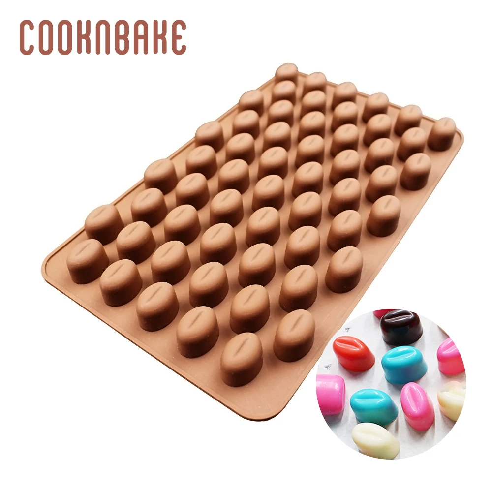 COOKNBAKE Silicone mold for chocolate mini Beans shape candy gummy ice tray DIY cake decorating | Дом и сад