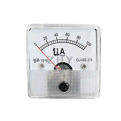 

DC 0-100uA Square Face Analog Current Panel Ammeter