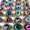 Sparking 20/50pcs Wholesale Mix Eye Ring Unique Design Evil Eye Silver Plated Tone Ring Vintage Men Women Punk Jewelry New 3