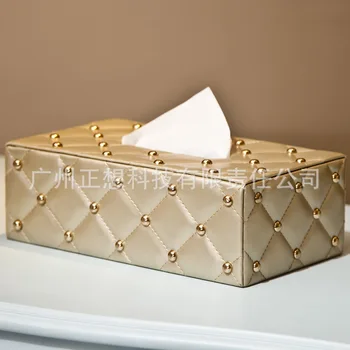 

Light Luxury European Style Living Room Teapoy Table Pumping Cardboard Box Napkin Box Cardboard Box Table Paper Towel Storage Cr