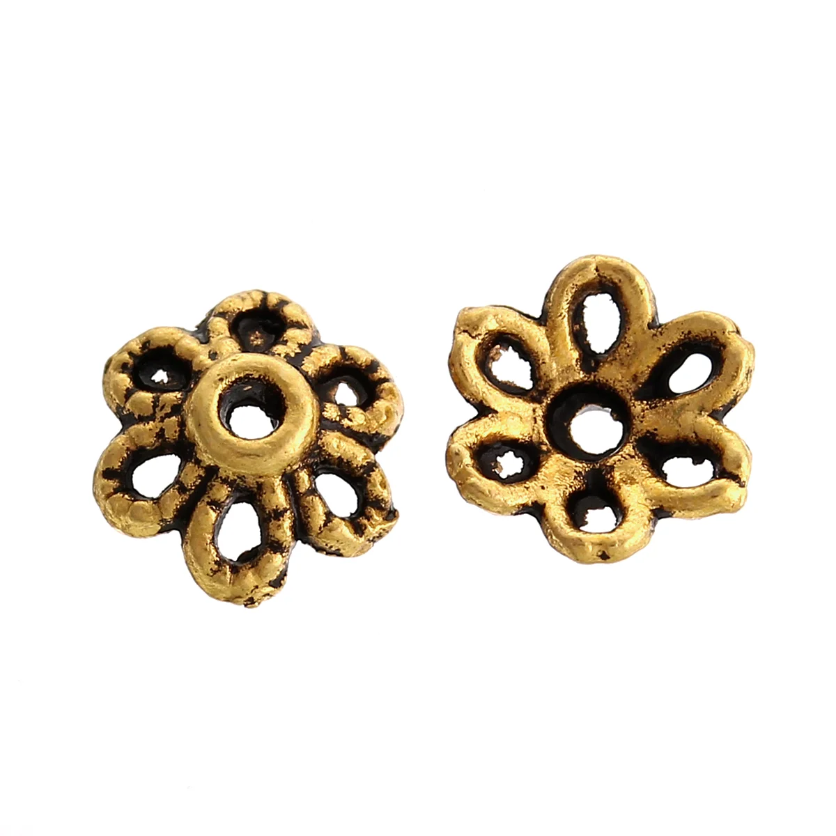 DoreenBeads шапочки для бусин в форме цветка бусины рукоделия матового золота