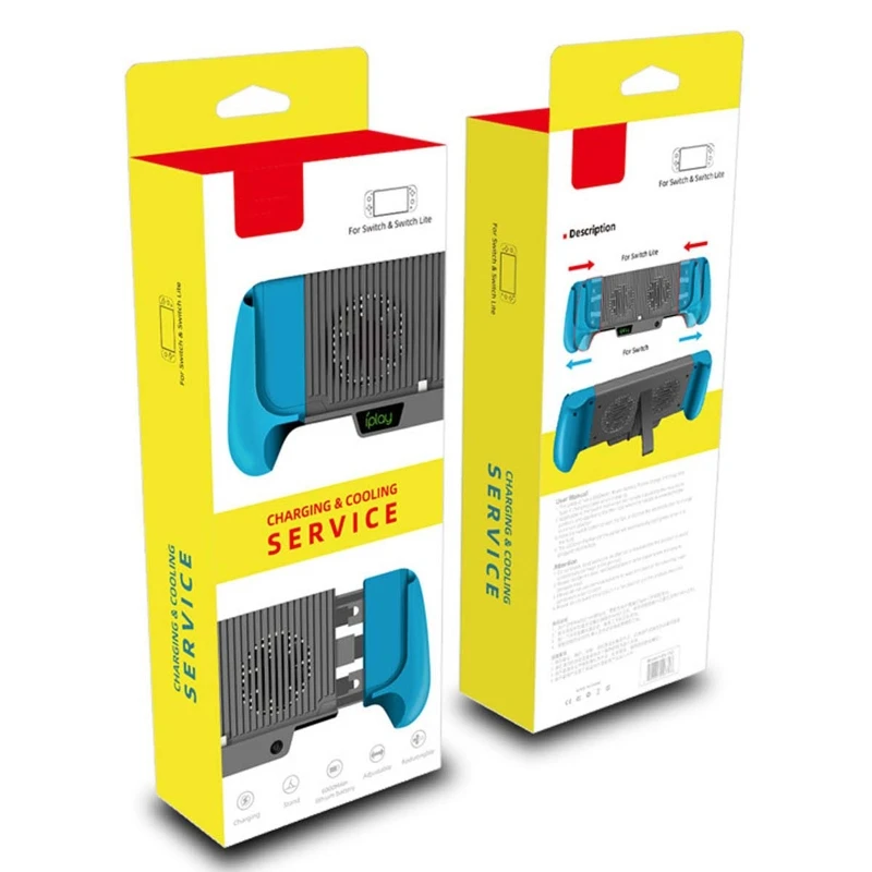 

Heat Dissipation Charging Stretching Handle for Switch Lite Video Game Cooling Play Station Cooler Host with Bracket