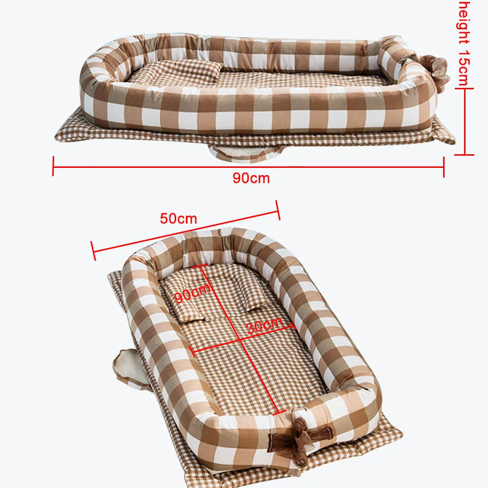 90*55*15 см детская кровать гнездо портативная складная детская кроватка для новорожденных спальная кровать дорожная кровать для детей 0-24