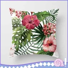 Vintage flor Tropical hojas cintura 45*45cmThrow funda de almohada decoración del hogar funda de cojín decorativa funda de almohada