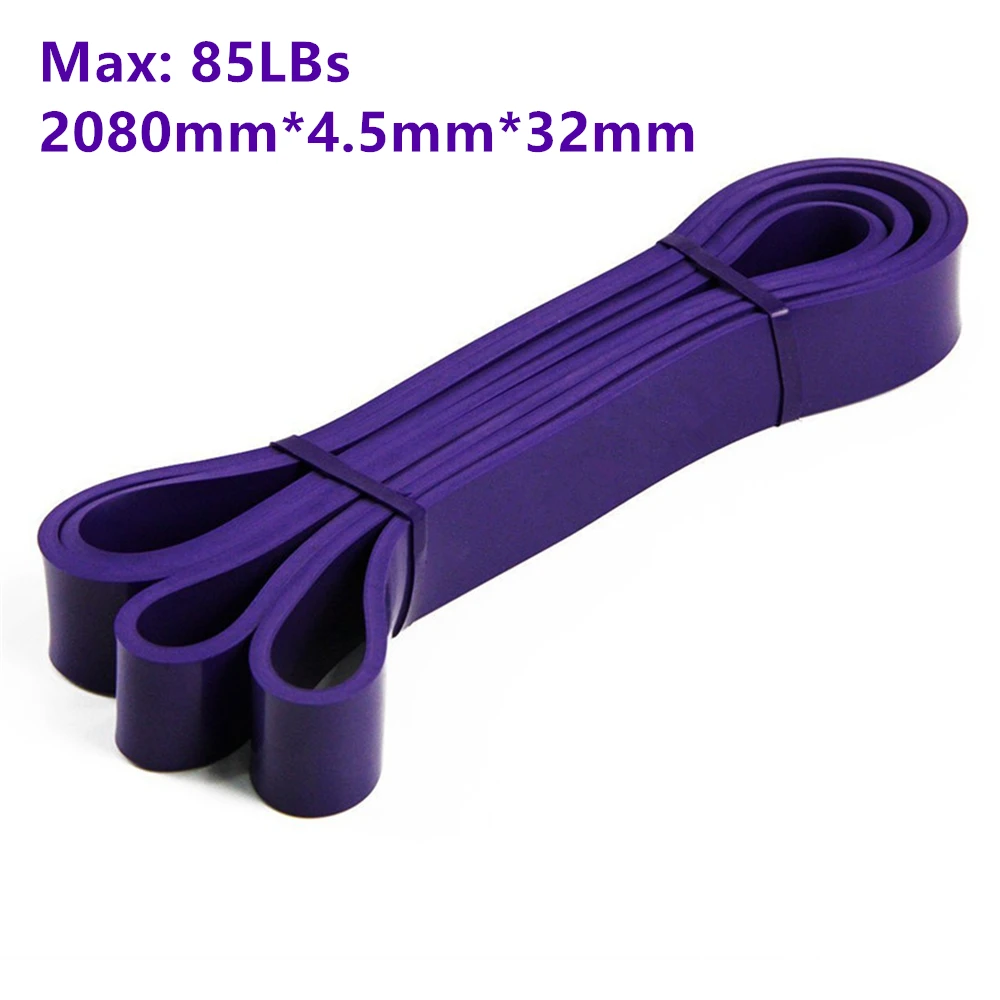 Purple Комплект эластичных лент упражнения Эластичная лента для фитнеса, тренировочная резиновая петля прочность фитнес, Пилатес учебного оборудования расширитель унисекс лента для йоги - Цвет: Purple