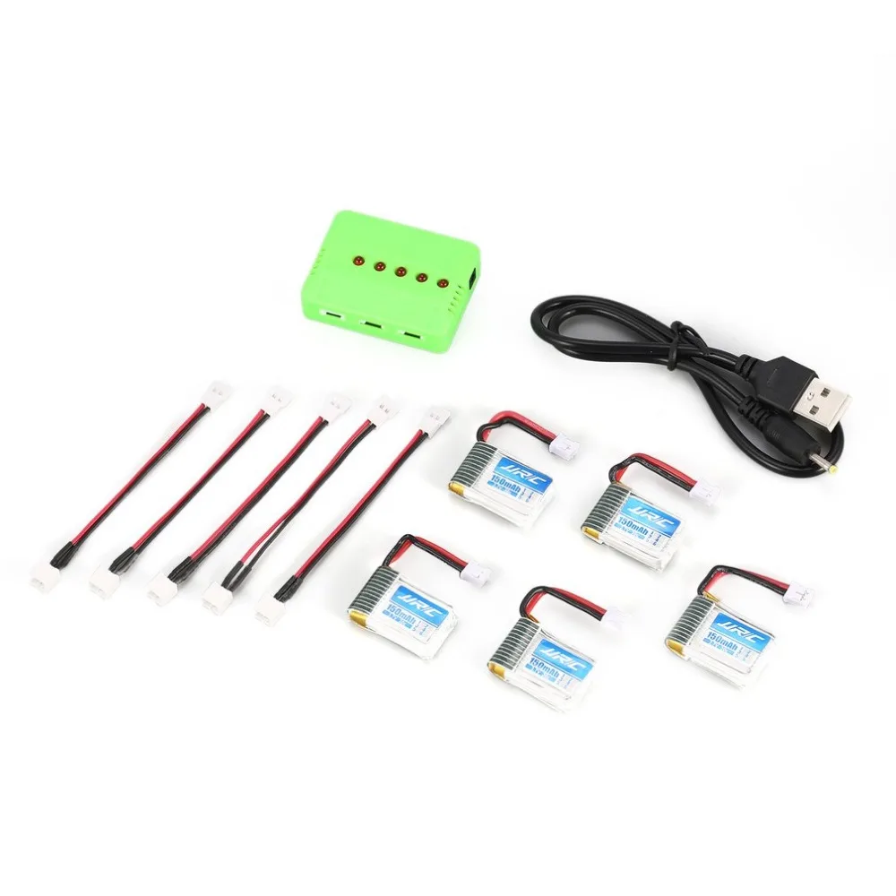 JJR/C 4/5 шт. 3,7 в 150 мАч Lipo батарея USB зарядное устройство для H36 Goolrc T36 Eachine E010 E011 E012 нh 010 RC Мини Квадрокоптер