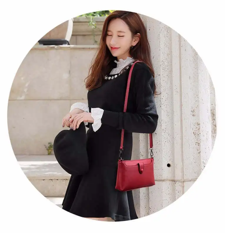 Female Messenger Bags High Quality Small Leather Shoulder Bag Sac A Main Women Vintage Flap Clutch Bag Crossbody Bag For Girls