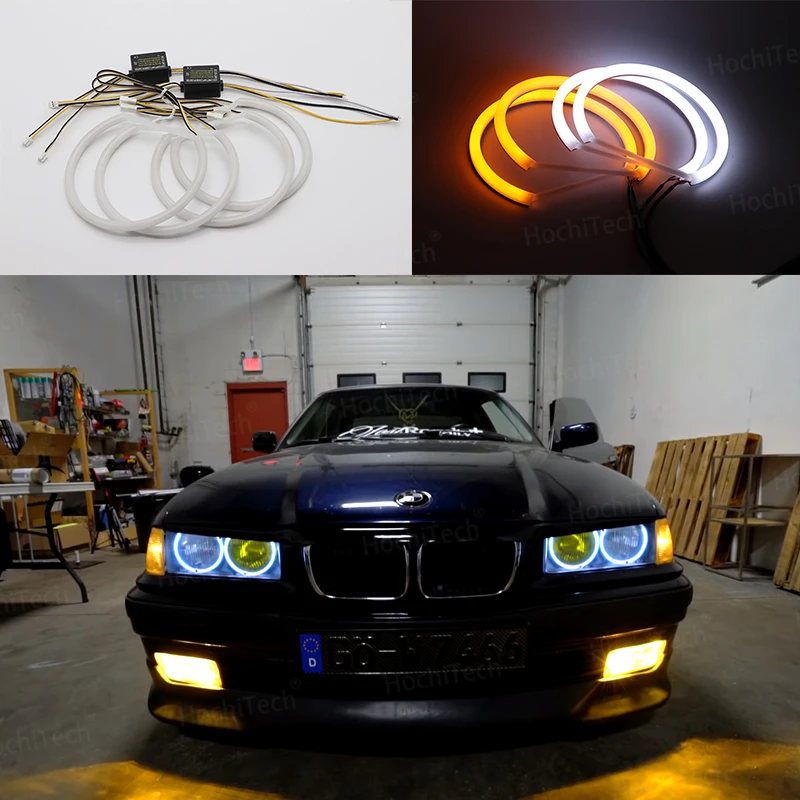 Faro In Cotone Halo Angel Demon Eyes Kit Angel Eyes Light Per Bmw Serie 3 E30 E36 M3 333I 325I 323I 316I 318I 325Td 1982-2000