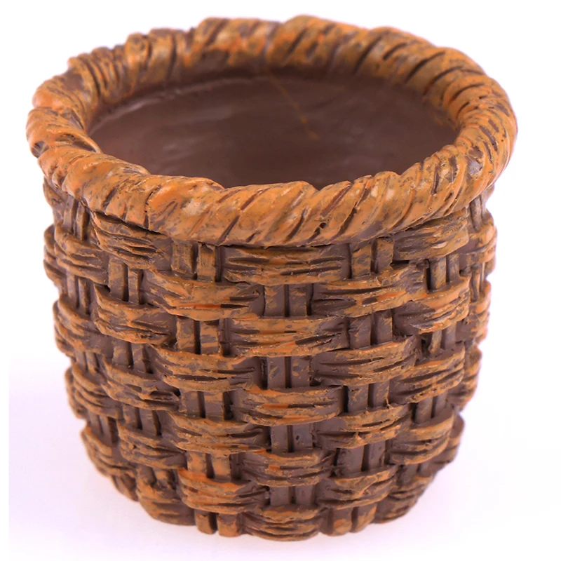 1/12 миниатюрный милый кукольный домик рама из ротанга ручная работа корзина для