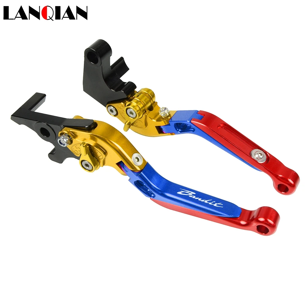 Для Suzuki GSF 1200 BANDIT 2001 2002 2003 2004 2005 2006 с логотипом аксессуары для мотоциклов CNC Регулируемые тормозные рычаги сцепления