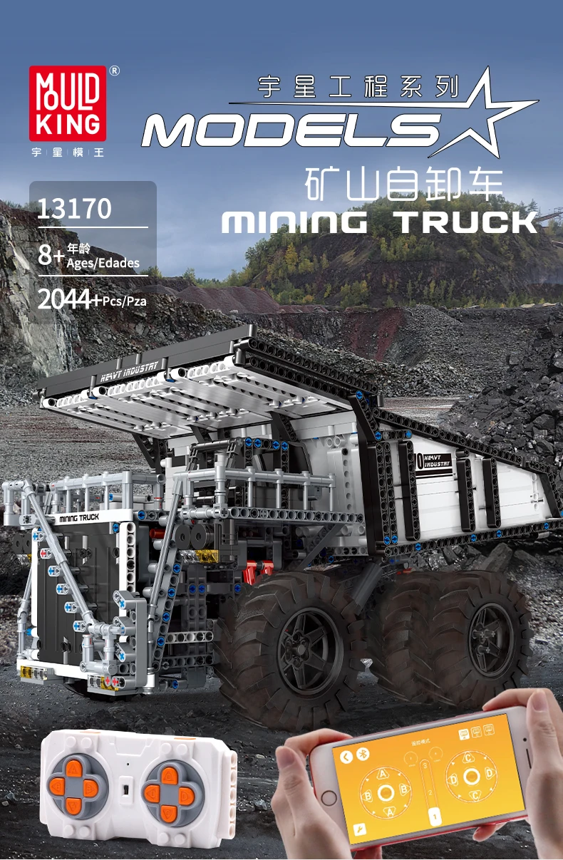 MOULD KING 13170 Liebher Terex T284 Mining Excavator Dump Truck