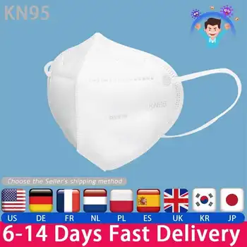 

5-layer KN95 Mask Mouth Face Mask Dust Anti-fog Infection Reutilizable Respirator PM2.5 Protective Disposable masks Pollution