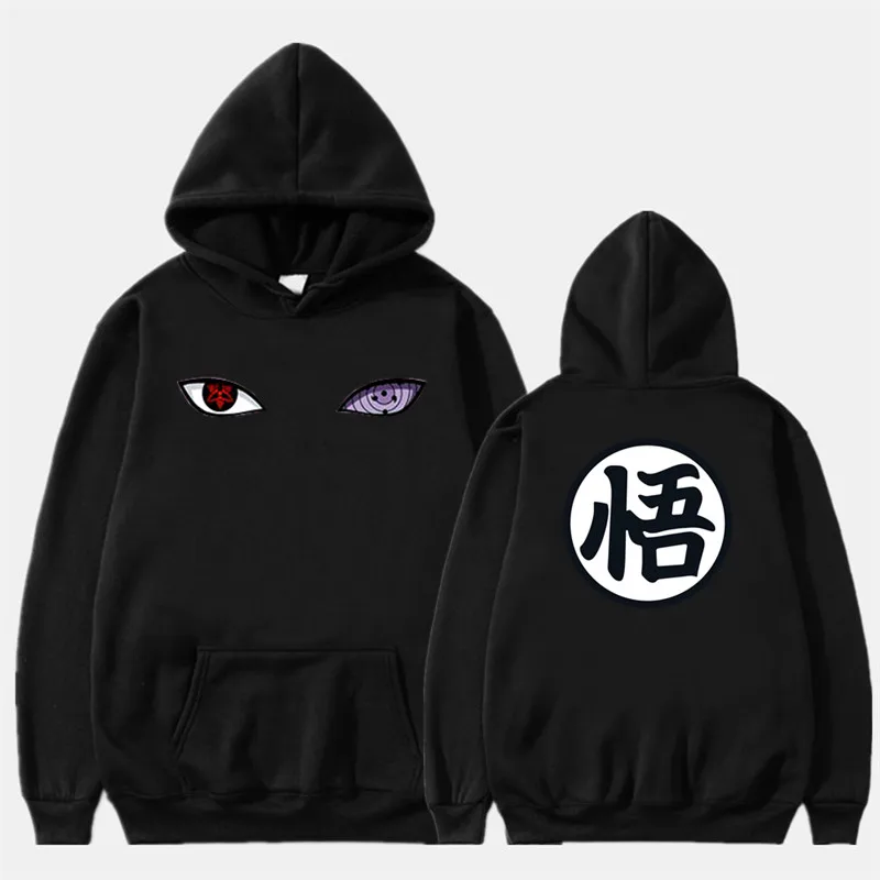 Осенне-зимний пуловер в стиле аниме Толстовка мужская мода Наруто Косплей Genjutsu глаза печать толстовка с капюшоном Harajuku Хип Хоп Уличная - Цвет: Мятный