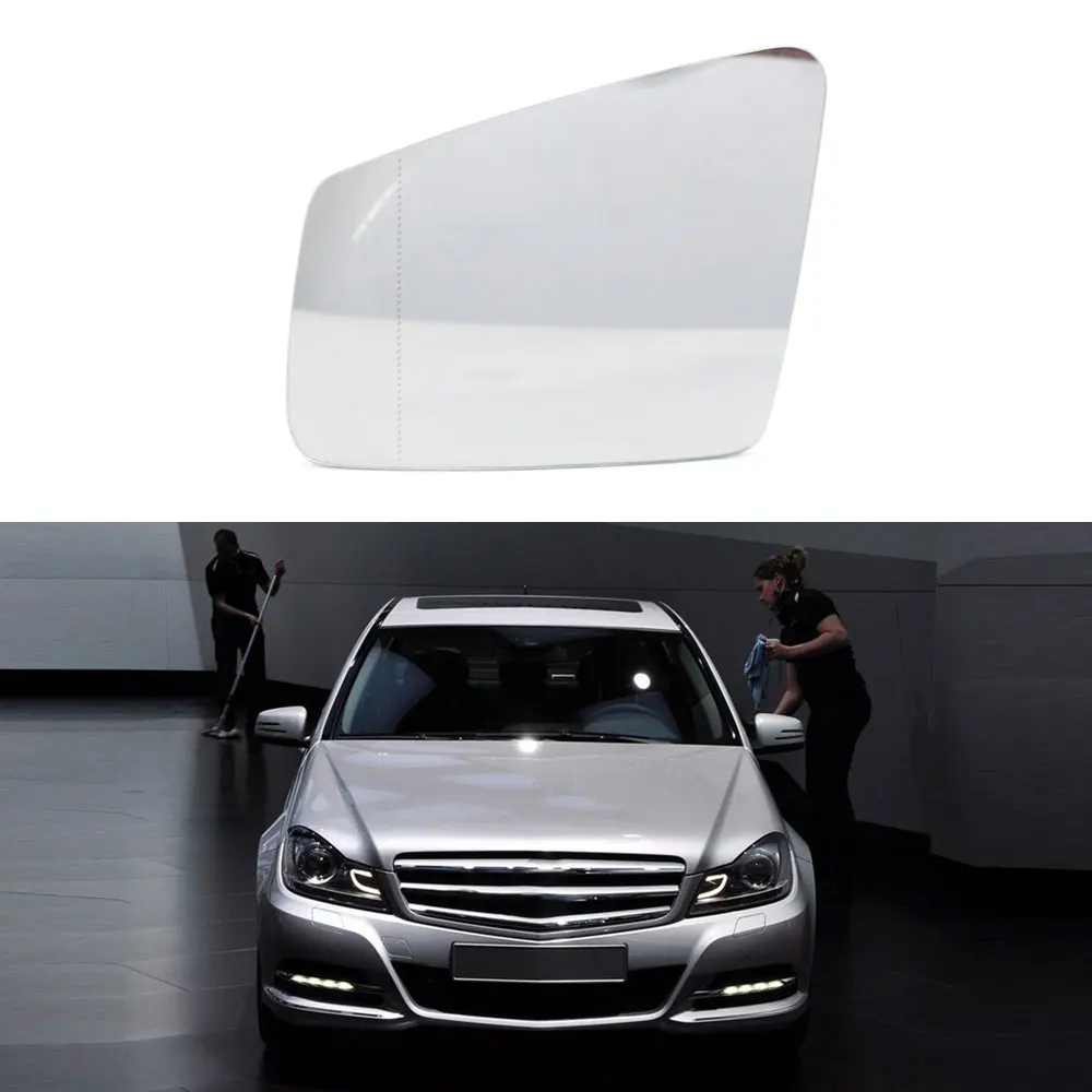 Для Mercedes-Benz W212 W204 W221 C180 C250 C300 C350 E200 E250 E300 E350 E550 2010-2013 вправо/левая сторона крыло зеркало Стекло - Цвет: White Left