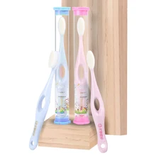 1 шт. детская зубная щетка с мягкой щетиной для детей, детская зубная щетка для ухода за зубами, безопасная зубная щетка для ухода за полостью рта, 2 цвета