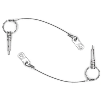 

2Pcs Quick Release Pin Drop Cam & Spring-Lanyard Prevents Loss,Stainless Steel,Top Pin,Marine Hardware