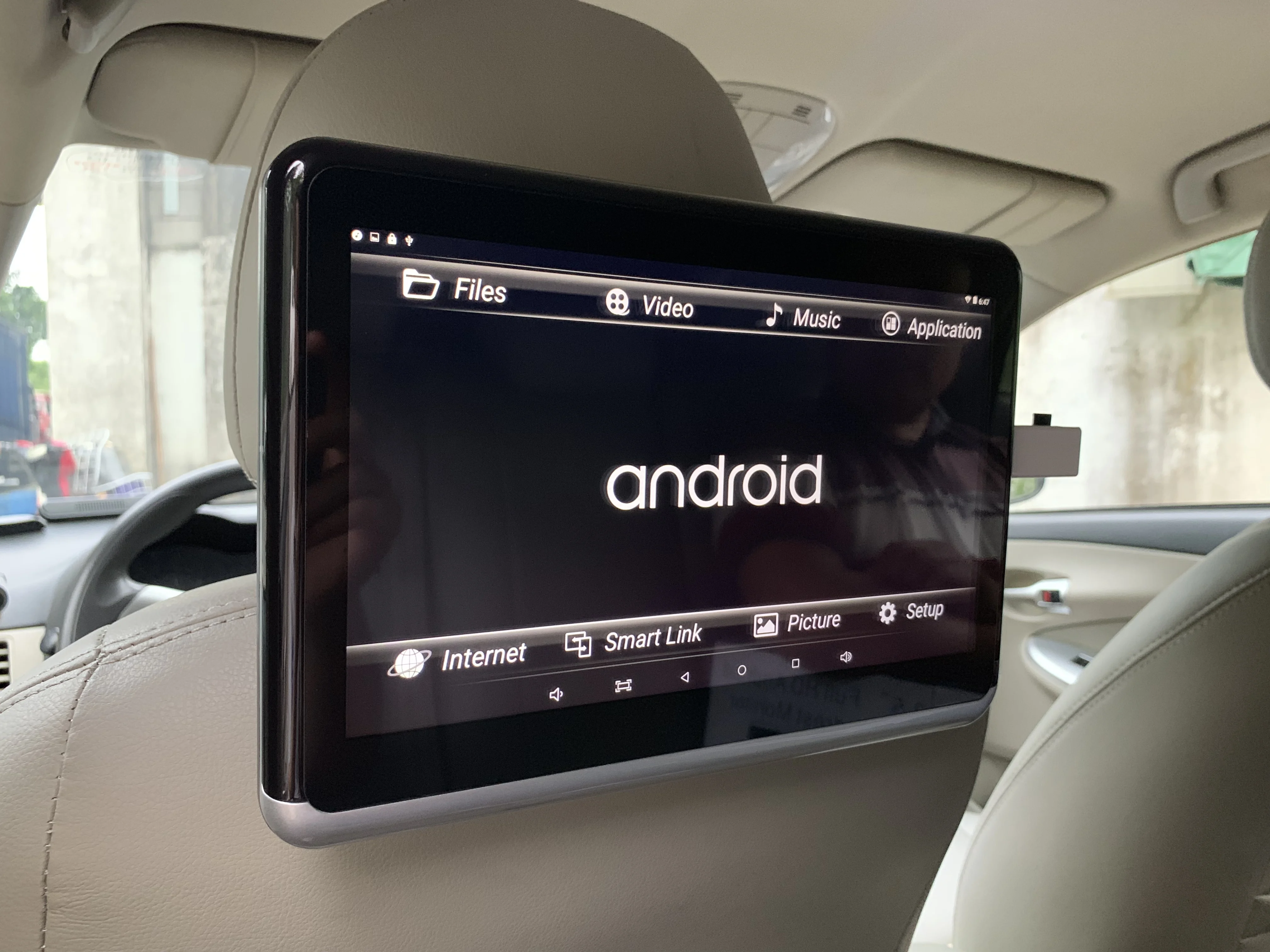 Автомобильный монитор для подголовника YAZH 10 1 дюйма Android 1366*768 1080 HD сенсорный экран