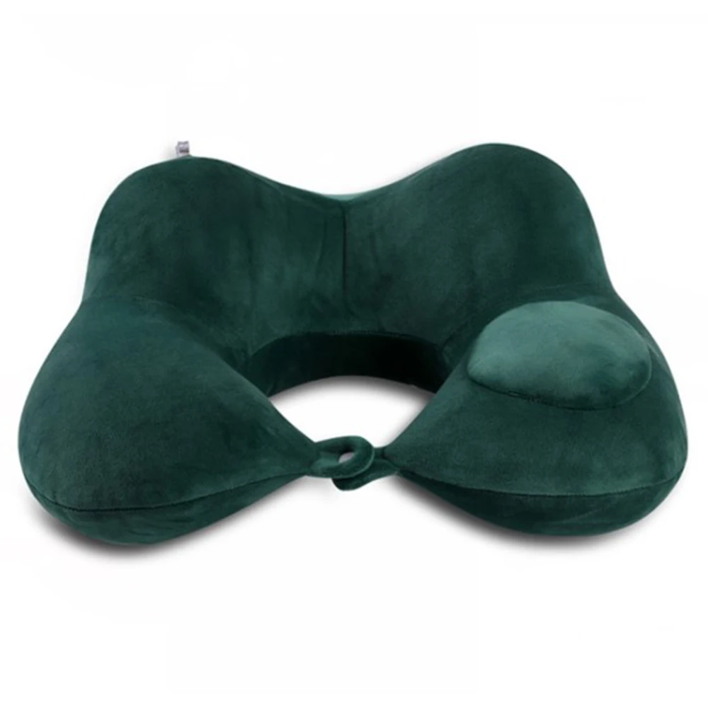 style2 green U-образная дорожная подушка для шеи, удобные подушки для деловых поездок, складная подушка для шеи, надувная портативная, для улицы, домашнего декора - Цвет: style2 green