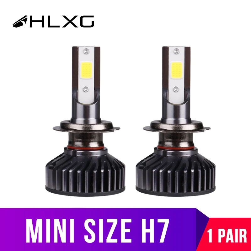 HLXG H7 8000K Auto Mini lampada 10000LM LED Car Headlight light Tail Lamp Bulb 360 degree Shining near Far high power 12V | Автомобили и