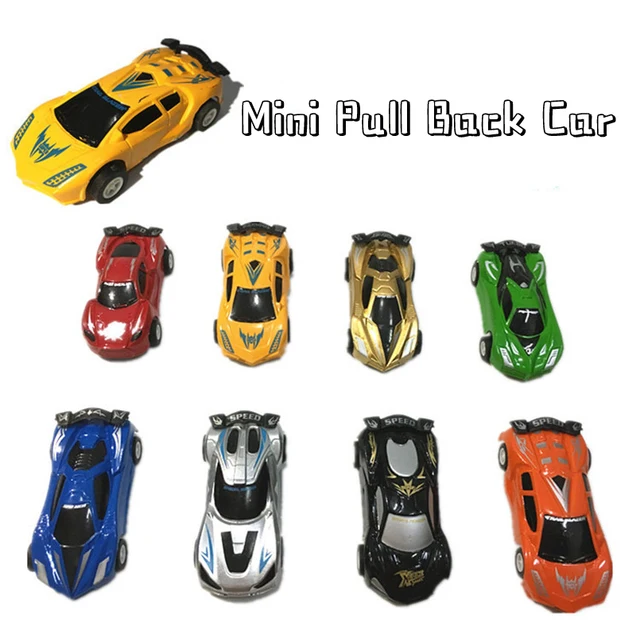 6Pcs/set Mini Toy Car Model Diecast Pull Back Racing Car Simulation Bus Truck Vehicle Cute Plastic Toys For Boys Children Gifts 3