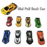 8Pcs/lot Children Mini Pull Back Car Toys Baby Cartoon Racing Bus Car Model Educational Simulation Vehicle Toy For Boys Gifts 2