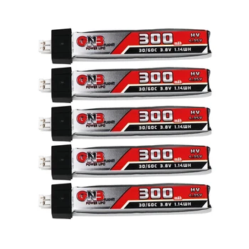 

5PCS GAONENG 300mAh 3.8V 30C/60C LiHV Lipo Battery PH2.0 for UK65 US65 Blade Inductrix 65S URUAV UR65 RC FPV DroneCine Whoop