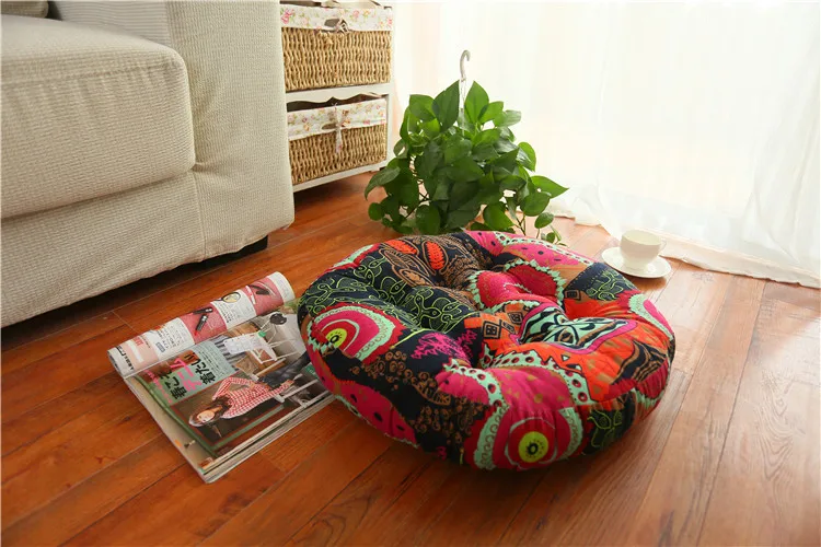 c2.7 Round Cushion Office Chair Pad Sofa Thick Cotton Linen Cushions Tatami Circular Decoration Seat Pads Home Garden Floor Cushion - Цвет: c2.7