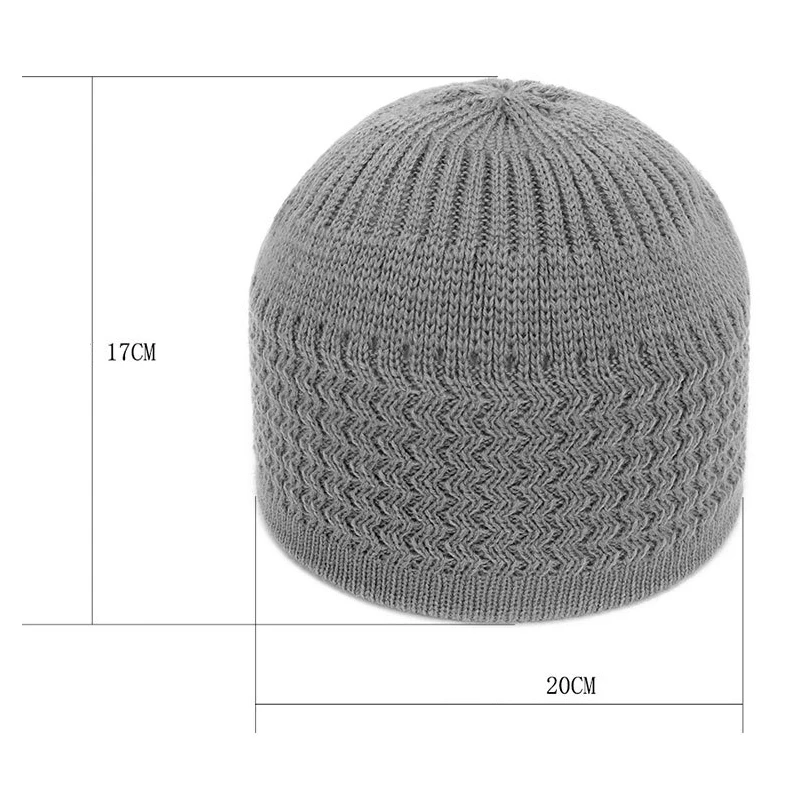 Muslim Topi Beanie Hangat Rajutan Musim 