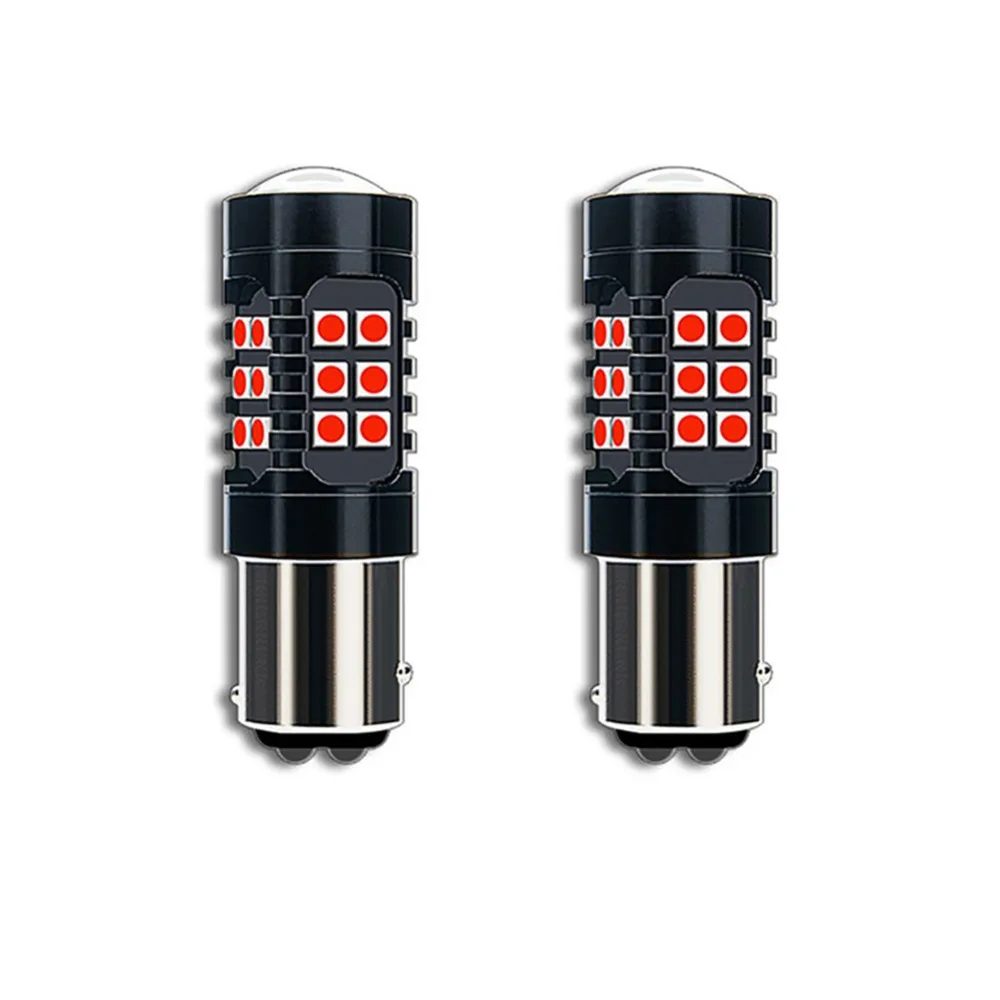 2 шт. 1157 Красный 30-SMD мигающий стробоскоп мигающий светодиодный тормозной задний светильник, лампы, мигающие тормозные лампы, объектив, высокий Реверсивный светильник s