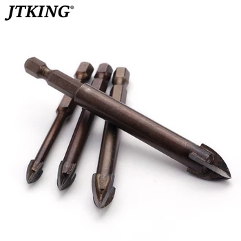 

JTKING professional center drill bit carbide Cross Drill Carbide Bits for glass and tile wall metal drilling tools