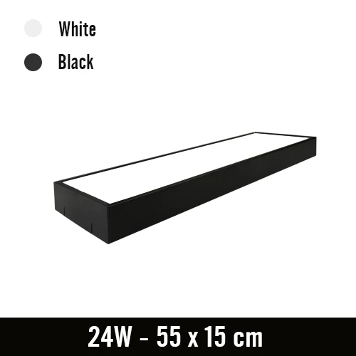55x15cm 24W Современный светодиодный потолочный светильник, светильник, светильник для гостиной, офиса, поверхностного монтажа, спальни, 220 В, 110 В, панель дистанционного управления - Цвет корпуса: 55x15cm 24W
