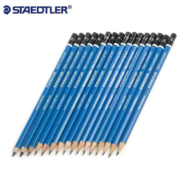 Набор из 3 предметов Staedtler Mars 100 LumographArt художники Эскиз Рисование синий баррель