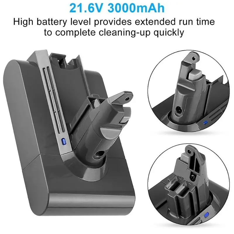 21.6V 3000Mah Li-Ion Battery Replacement For Battery 3.0Ah V6 Dc61 Dc62 Dc72 Dc58 Dc59 Dc72 Dc74 Vacuum Cleaner 965874-02