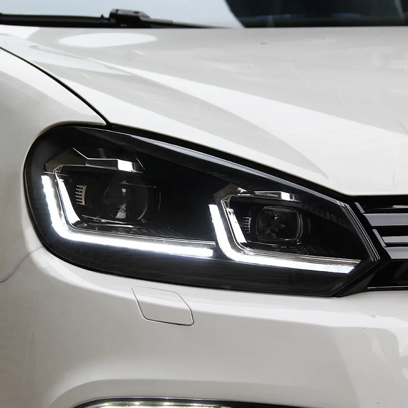 DY_L автомобильный Стайлинг для vw Golf 6 2009-2013 светодиодный фонарь для MK6 Golf6 светодиодный фонарь DRL биксеноновый светодиодный динамический сигнал поворота