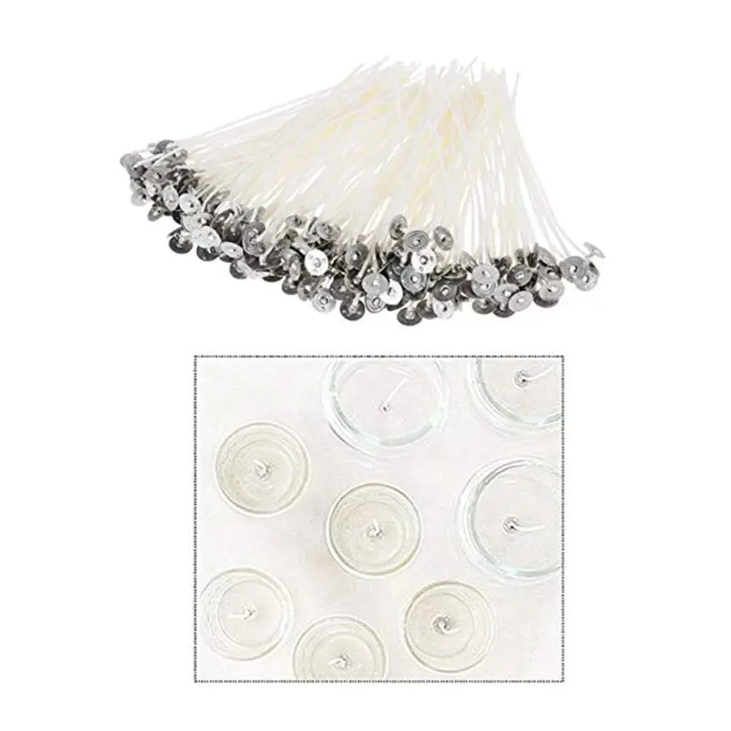150 PCS Candle Wicks For Candle Making Low Smoke Natural Cotton Core Non-Toxic Durable Candles Making Supplies