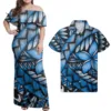 HYCOOL 2021 New Summer Women Polynesian Tribal Off Shoulder Bodycon Bandage Dress Sexy Celebrity Runway Party Dresses Hot Sale 2