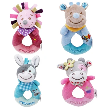 

Hot Sale Baby Rattles Mobiles BB Sticks Soft Cow Plush Doll Crib Bed Hanging Hand Catches Animal Dolls Kids Toy