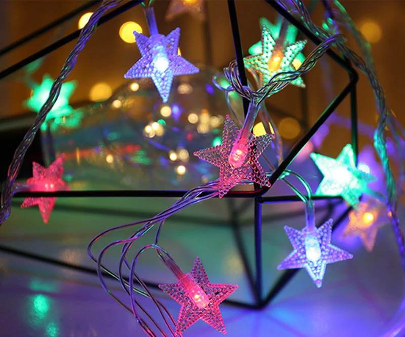 10M 100LED Star String Lights 110V/220V Christmas Garland Outdoor Fairy Lamp For Xmas Tree Holiday New Year Party Wedding Decor