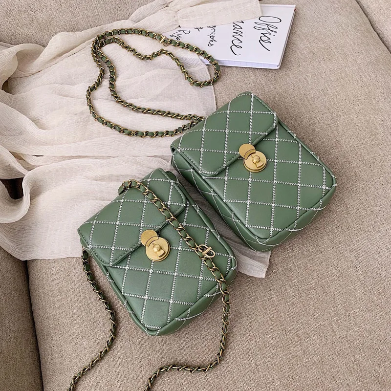 

Mini Small Bag Women's Rhombus Chain 2019 New Style Fashion Korean-style Versatile Summer Shoulder Popular Mobile Phone Bag