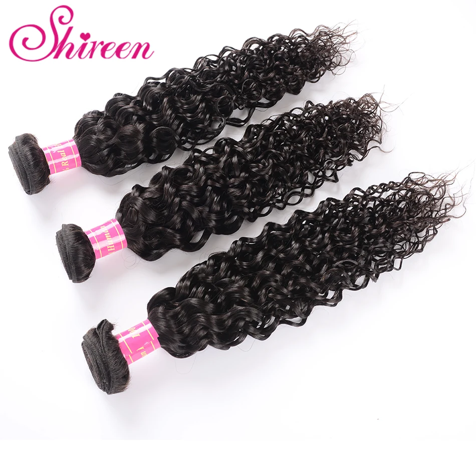 Продукты для волос Shireen перуанская волна пучки Remy человеческие волосы 3 пучка натуральный цвет пряди для наращивания волос на распродаже