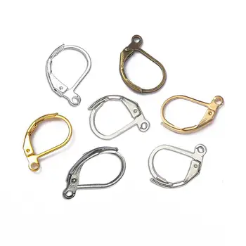 

10pcs 10*16mm Copper Hypoallergenic Rose Gold French Earring Hooks Wire Ear Clasps Settings Base for DIY Jewelry Making Findings