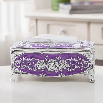 

Tissue Box Desktop Toilet European Style Office Acrylic Living Room Restaurant Dustproof Napkin Holder Practical Home Decoration