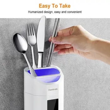 

White Uv Sterilizer Disinfection Of Tableware Disinfection Supplies Chopsticks Tube Kitchen Household Items Clean Fast