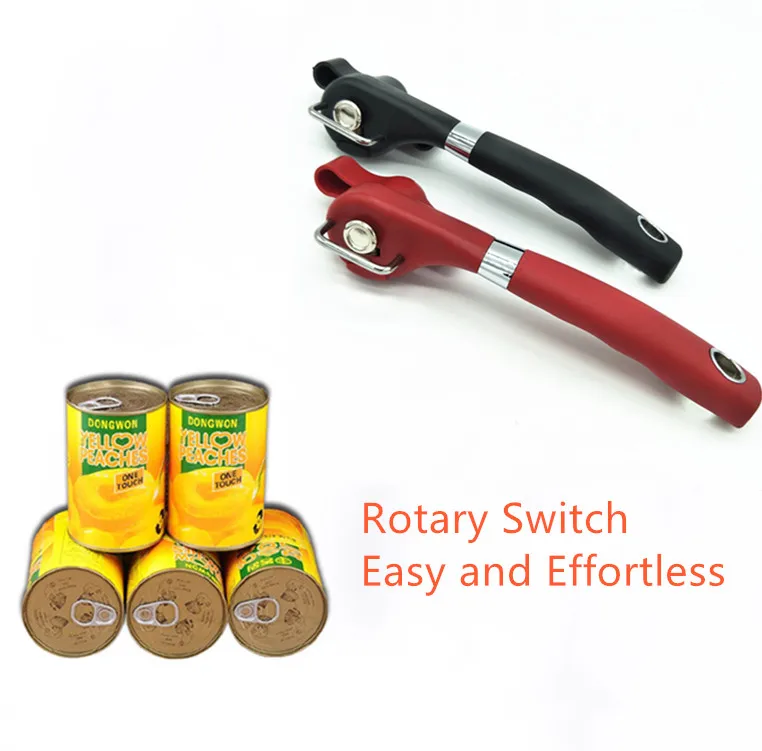 

1 pcs Safe Bottle Opener Knife Professional Ergonomic Manual Can Opener Side Cut Manual Kitchen Gadgets for Jars Canisters