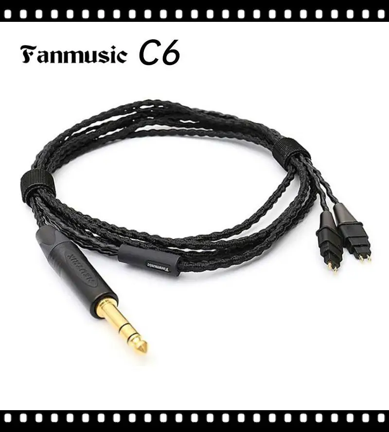 

Fanmusic C6 бескислородные медные кабели 6,3 мм/4-pin XLR plug Улучшенный кабель для наушников HD580 HD600 HD650 HD6XX