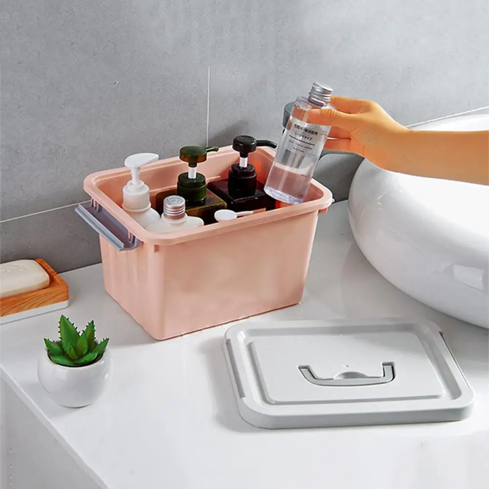 

Home Solid Color Plastic Quilts Clothes Sundries Storage Box Container Organizer