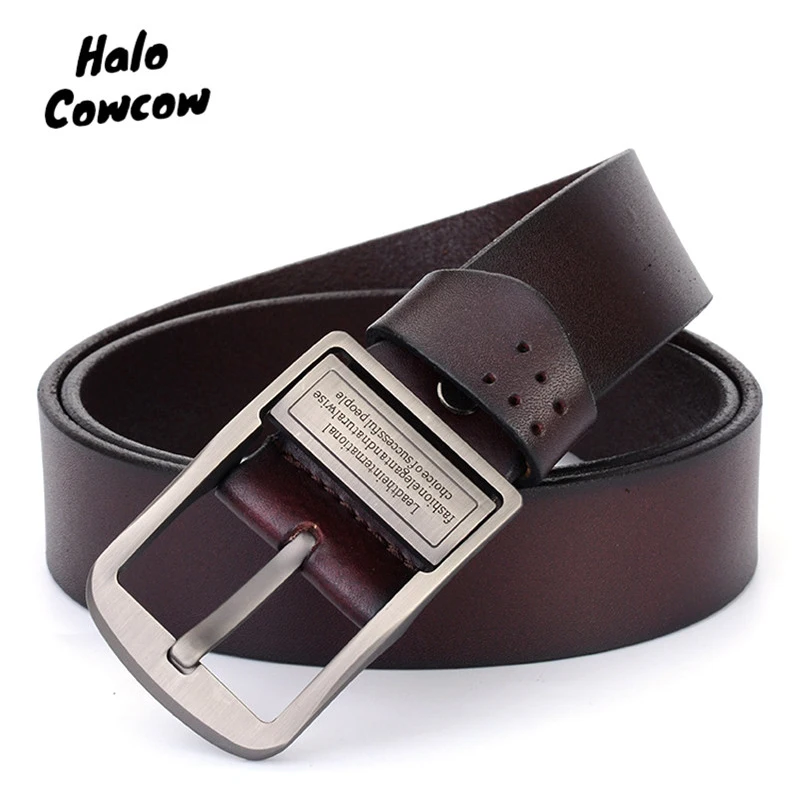 

Belts for Men Top Quality Pin Buckle Men's Belt Genuine Leather Belts Men Business Trouser Belt for Jeans Luxury Designer 2020