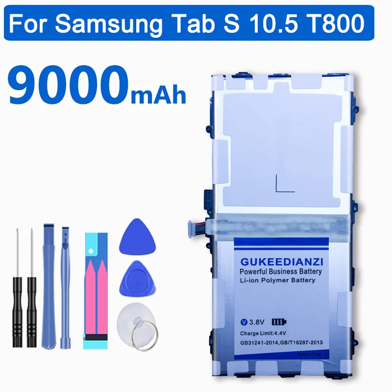 GUKEEDIANZI EB-BT800FBE 9000 мАч Сменный аккумулятор для планшета samsung Galaxy Tab S 10,5 T800 T801 T805 аккумуляторные батареи
