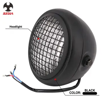 

Universal Motorcycle Headlight Headlamps Head Lights Assembly Lamp Headlamp For Harley Cafe Racer Bobber Custom